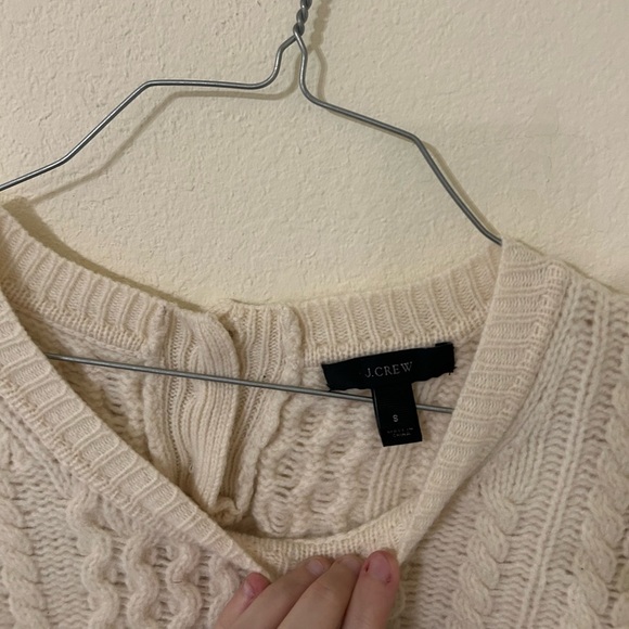 J. Crew Wool Crew Neck Sweater Size Small Lined Pockets Cozy Chunky Knit Women’s - Picture 5 of 8